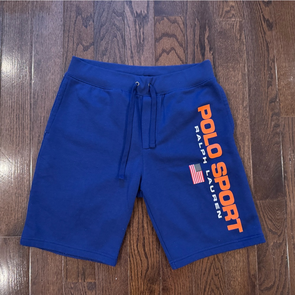 Polo by Ralph Lauren Blue and Orange Athletic Shorts